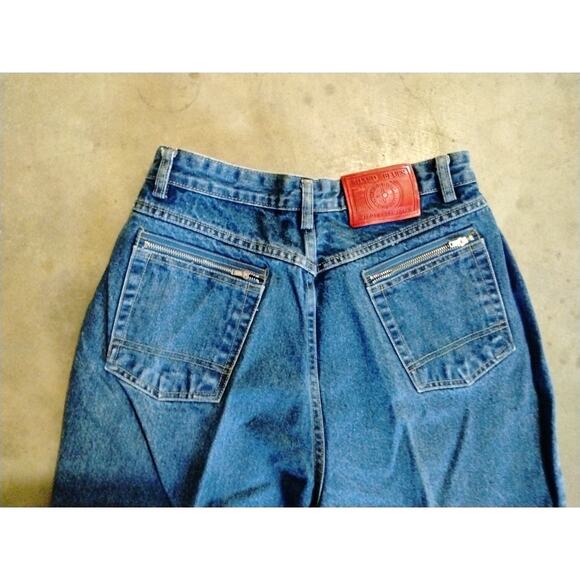 Mixed Blues High Waist Tapered Vintage 90s Y2K Jeans Size 11 100% Cotton Denim - Picture 10 of 10